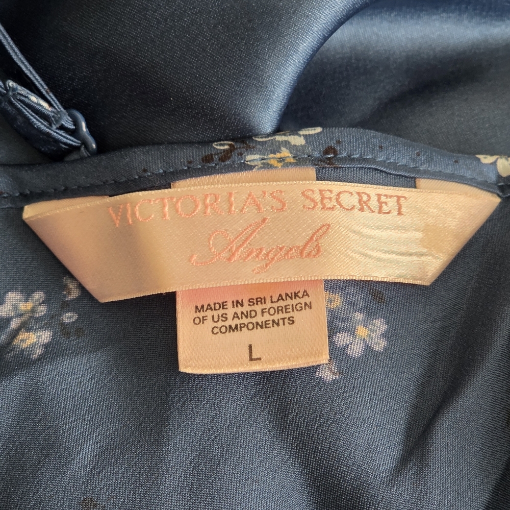 Victoria's Secret AngelsTeal Floral Slip And Robe